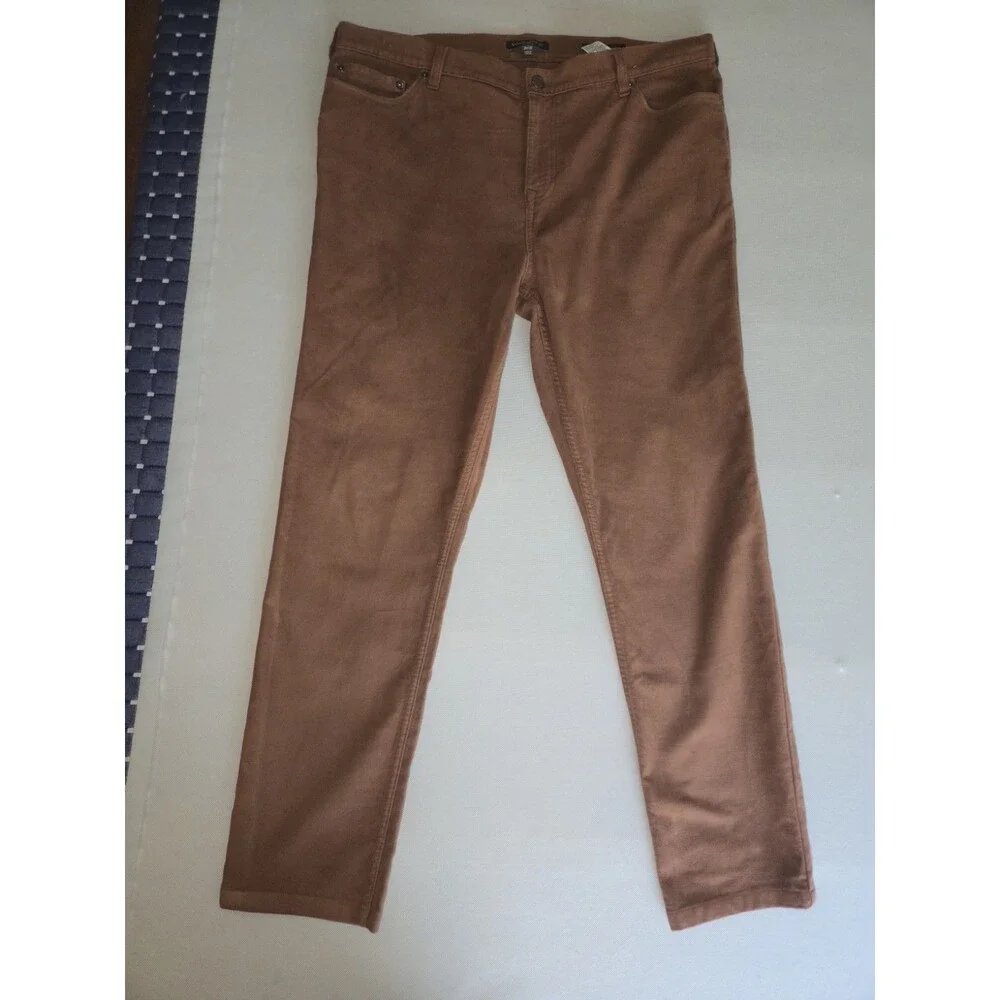 Banana Republic Traveler Pant Mens 38x32 Brown Slim Fit Stretch Chino Pants